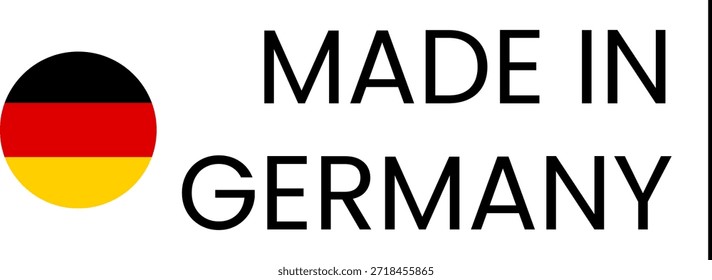 Símbolo de calidad con la etiqueta Made in Germany en colores nacionales alemanes