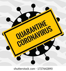 Symbol quarantine coronavirus. Economy, businesses in quarantine. The concept of the closed lock symbol coronavirus. The coronavirus pandemic is baffling businesses.