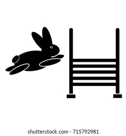 Symbol Rabbit Jump Vector Illustration: vector de stock (libre de ...