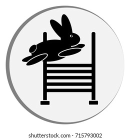 Symbol for rabbit jump. Vector illustration.