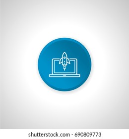 Symbol racer icon and computer. Business concept.
Element of the hill in a simple modern style.