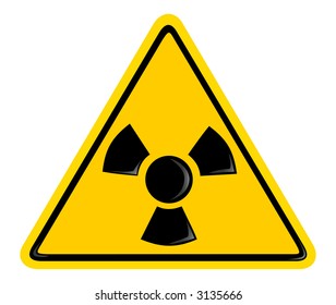 symbol of radiation. 3d