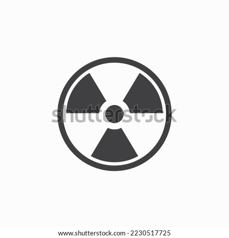 symbol of radioactive, danger, vector art.