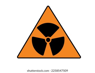 symbol of radioactive danger virus radiation sign on a white background