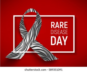 Symbol of rare disease day, vector illustration