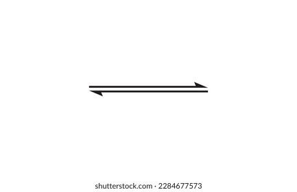 Symbol of reaction equation , a reversible reaction is indicated by the symbol in a chemical equation, vector illustration design education scientific