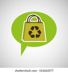 symbol recycle bag design vector illustration eps 10