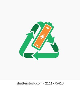 symbol of recycle battery, vector art.