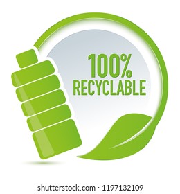 Symbol recycle plastic bottle eco certificate