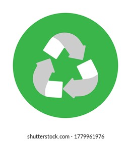 Symbol for recycling, label for recycling. World Ecology concept. Vector stock illustration