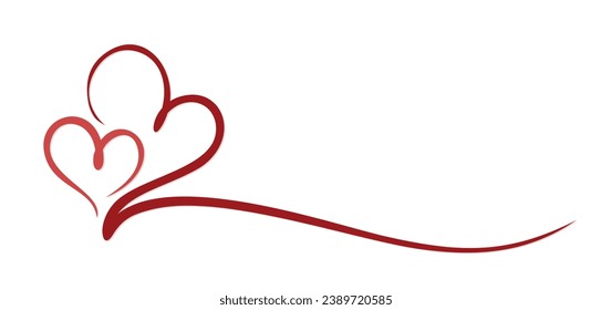 El símbolo de un corazón estilizado rojo.
