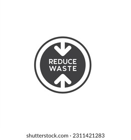 symbol of reduce waste, reduce garbage, vector art.
