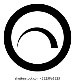 Regulación de símbolo manejar el valor de variación regular el signo regular el concepto de ajuste icono en color negro redondo círculo ilustración vectorial de imagen de contorno sólido