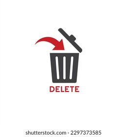 symbol of remove or delete, vector art.