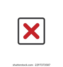 symbol of remove or delete, vector art.