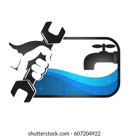 The symbol for the repair of plumbing and running water