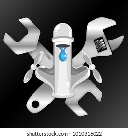 Symbol for repair of plumbing and sanitary ware for business