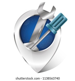 Symbol for repair with tool navigation