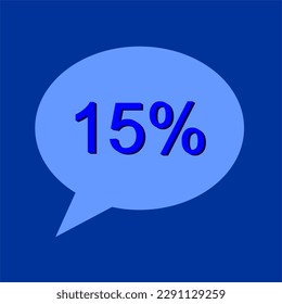 symbol representing a fifteen percent discount