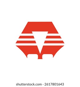 Symbol representing innovation and design showcasing modern minimalism in branding