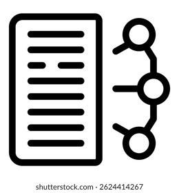 Symbol, das den Prozess der Aufnahme von Rohdaten und deren Organisation in einem sinnvollen Format darstellt