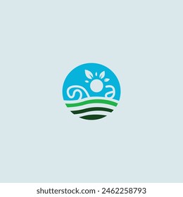 symbol restore nature simple creative logo design elegant Nature logo design nature simple vector logo design