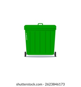 Symbol rubbish basket dustbin recycling container environment paper eco friendly arrow trash bin pictogram conservation organic shape background throw nature flat reuse protection vector