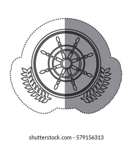 symbol rudder ships icon image, vector illustration