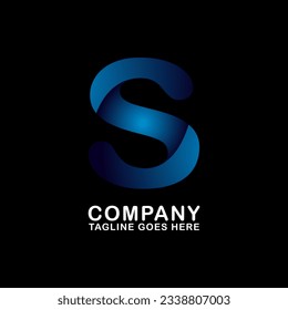 Symbol S letter logo on white background, can be used for art companies, sports, etc