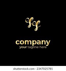 Symbol s logo on white and black background, can be used for art companies, sports, etc