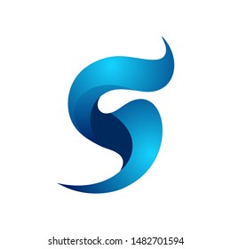 Symbol S water vector logo