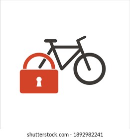 symbol for safety or bicycle locks. vector art.