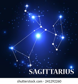 Symbol: Sagittarius Zodiac Sign. Vector Illustration. EPS10