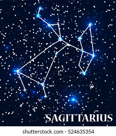 Symbol: Sagittarius Zodiac Sign. Vector Illustration. EPS10