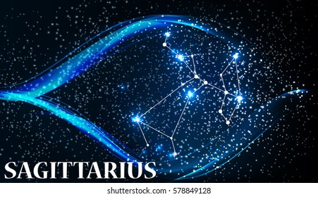 Symbol: Sagittarius Zodiac Sign. Vector Illustration. EPS10