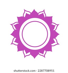 Symbol of Sahasrara (crown chakra) on white background