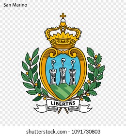 Symbol of San Marino. National emblem