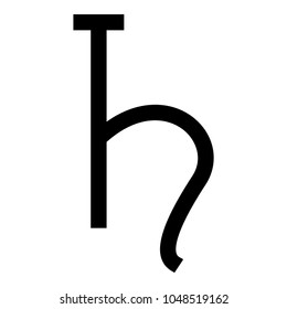 Symbol Saturn icon black color