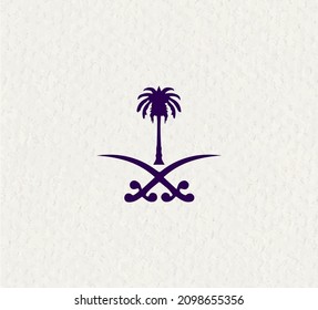 The symbol of Saudi Arabia. editable template eps10