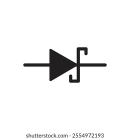 Symbol Schottky icon, Schottky Diode vector