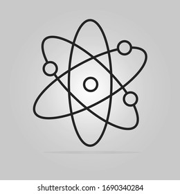 Symbol der Wissenschaft Atom Symbol. Vektorillustration, Abbildung eps.10