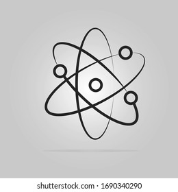 Symbol der Wissenschaft Atom Symbol. Vektorillustration, Abbildung eps.10