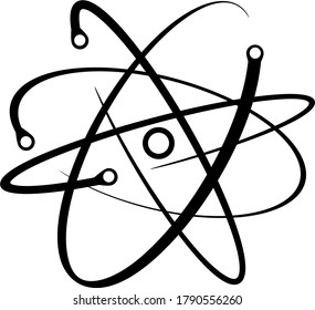 Symbol of science Atom. Vector illustration