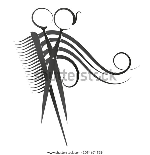 Symbol Scissors Comb Beauty Salon Stock Vector (Royalty Free ...