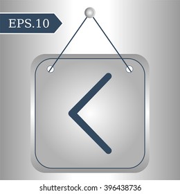 symbol scroll list arrow to left
