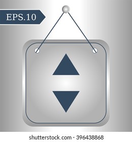 symbol scroll vertical arrows