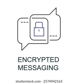 Symbol of secure messaging platforms that use encryption to protect communication.