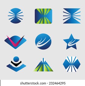 Symbol set Abstract company logo vector collection 