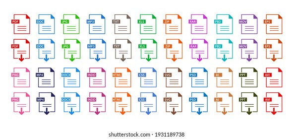 Format File Vector Document Pictogram File Stock Vector (Royalty Free ...