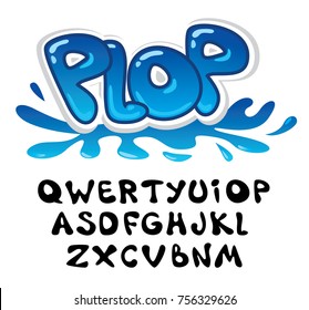 symbol set font. plop. vector illustration
